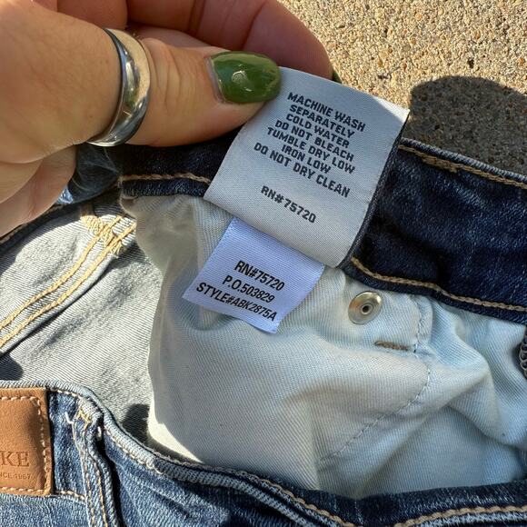 BKE Gabby 27x27 Curvy Fit High Rise Ankle Skinny Distressed Blue Jeans ABK2875A - Picture 6 of 9